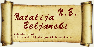 Natalija Beljanski vizit kartica